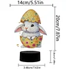 Acrylic Double Sided Bunny Egg Diamond Painting LED Night Light for Easter Decor
