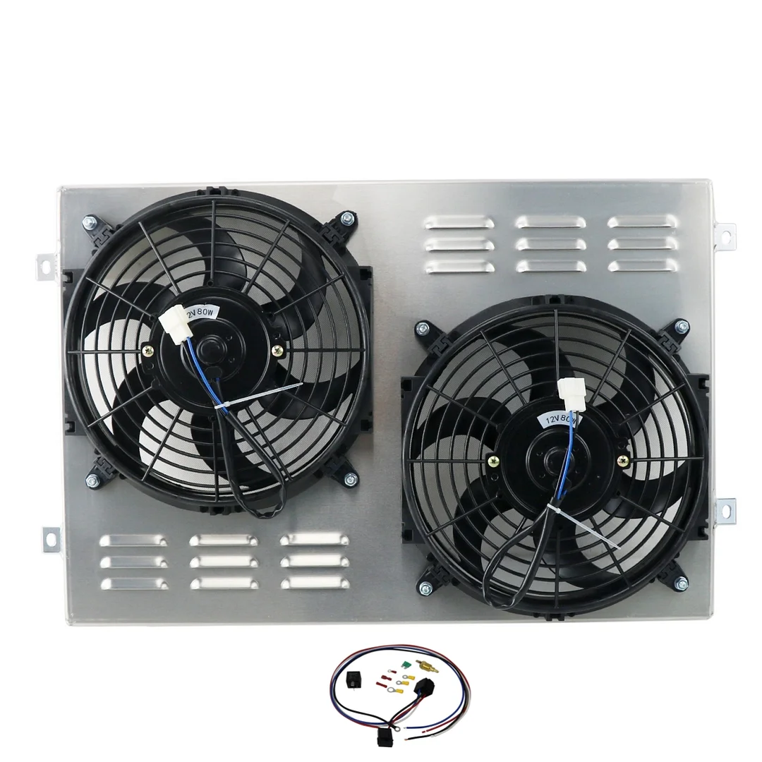 Alloyworks Aluminum Shroud+Fan Relay For 1967-1970 Ford Mustang /Falcon/Fairlane/Cougar V8