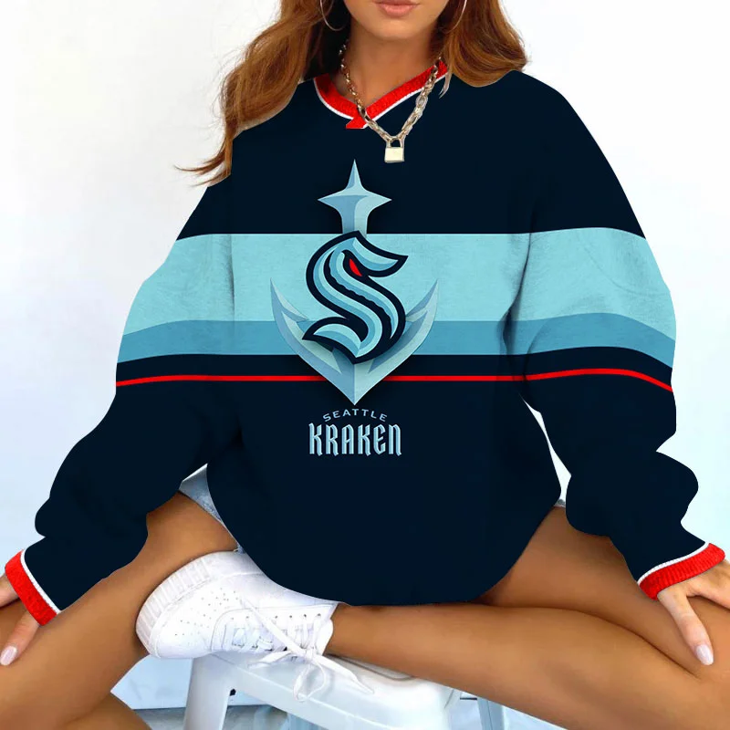 Women's Support Seattle Kraken Hockey Print Sweatshirt