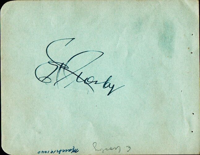 MYSTERY ENTERTAINER Autograph - 1940