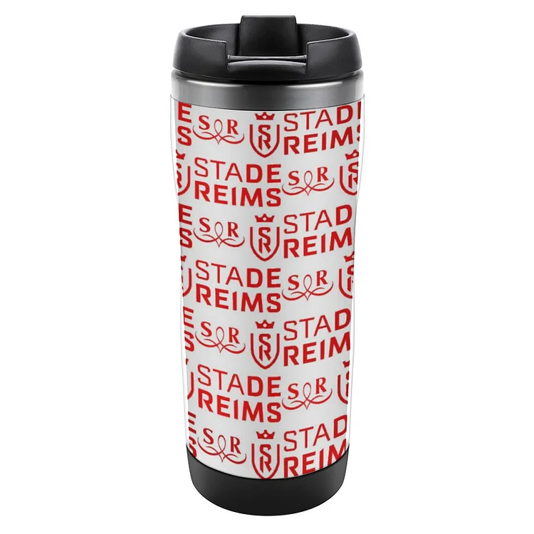 Stade De Reims Tasse À Café En Acier Inoxydable Tasse Isolante Travel Mug Avec Couvercle