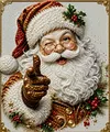 DIY Pearl Painting - Handmade Self - Adhesive Pearls - Santa Claus