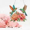 (US Local)Acrylic Special Shape Flowers Birds Diamond Painting Art Hanging Pendants