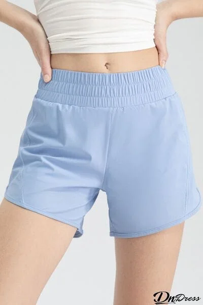 Elastic Waist Active Shorts