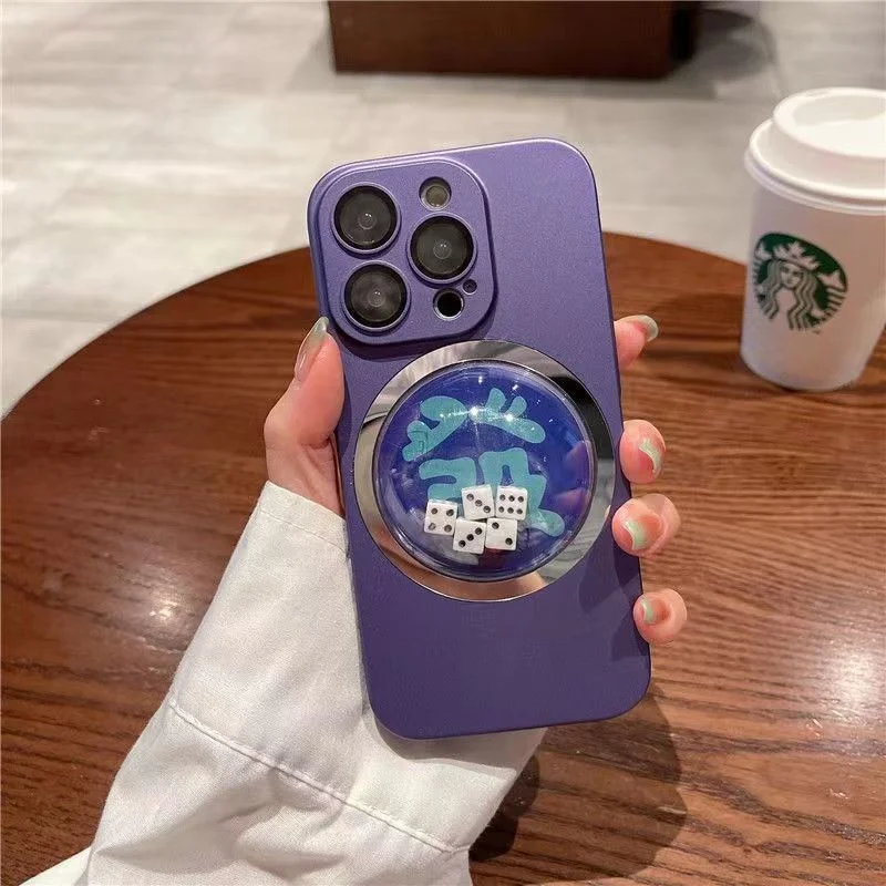 Creative Dice Phone Case with Lens Film