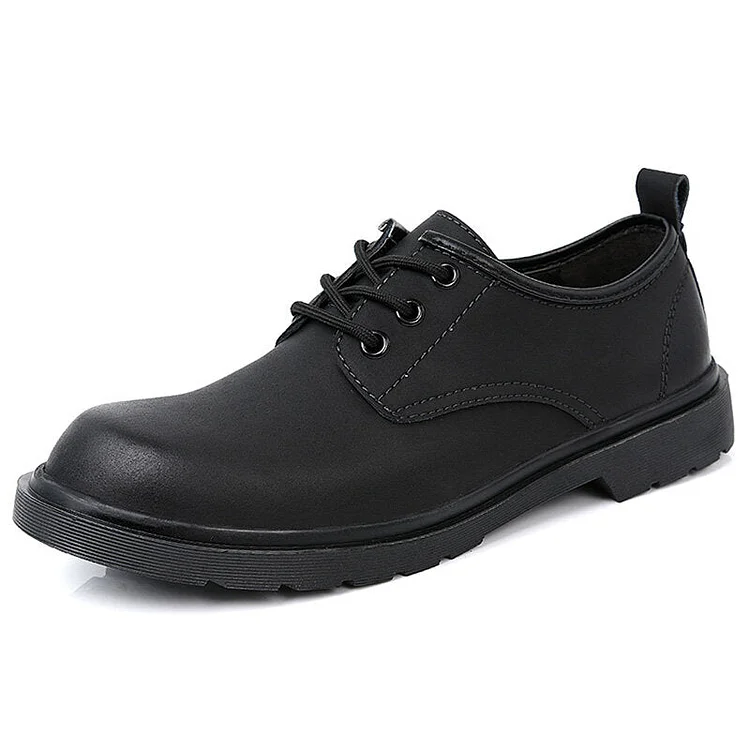 Men Genuine Cow Leather Outdoor Slip Resiatnt Work Style Shoes