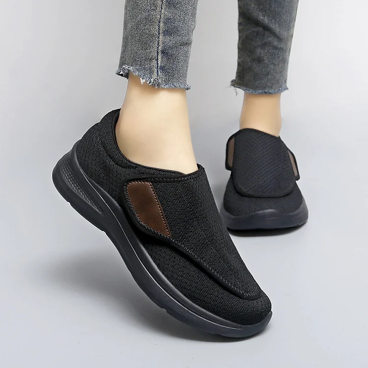 Wide Width Pain Relief Diabetic Shoes, Adjustable Closure Hands-Free  Stunahome.com
