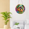 DIY Crystal Diamond Painting Double Sided Effect  Dog Pendant Home Garden Hanging Kit