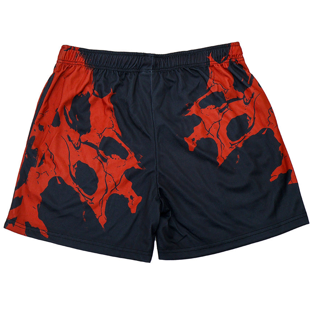 Men's Anime Print Drawstring Shorts Cloud Shorts