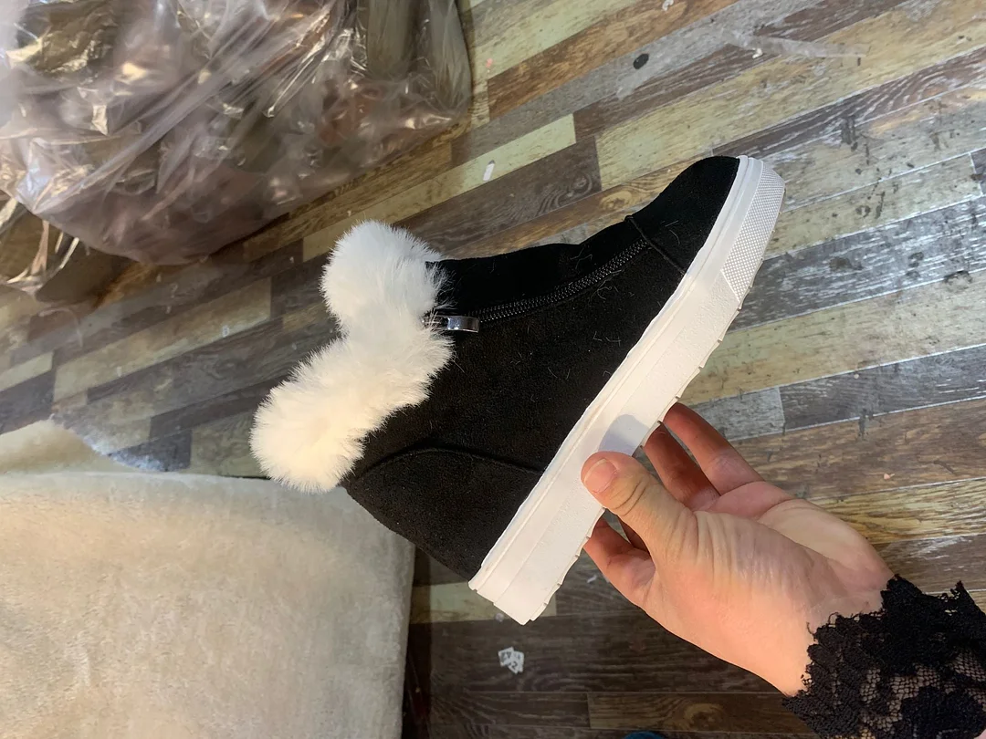 Women Plus Size 35-43 New Fashion Women Snow Boots Comfortable Winter Warm Casual Zipper Platform Suede Punk Shoes Woman 2021