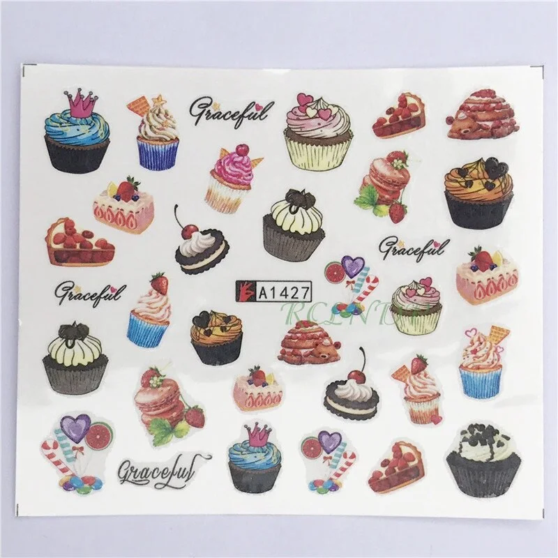 Nail sticker art decoration slider fox wolf animal adhesive design Water decal manicure lacquer accessoires polish foil