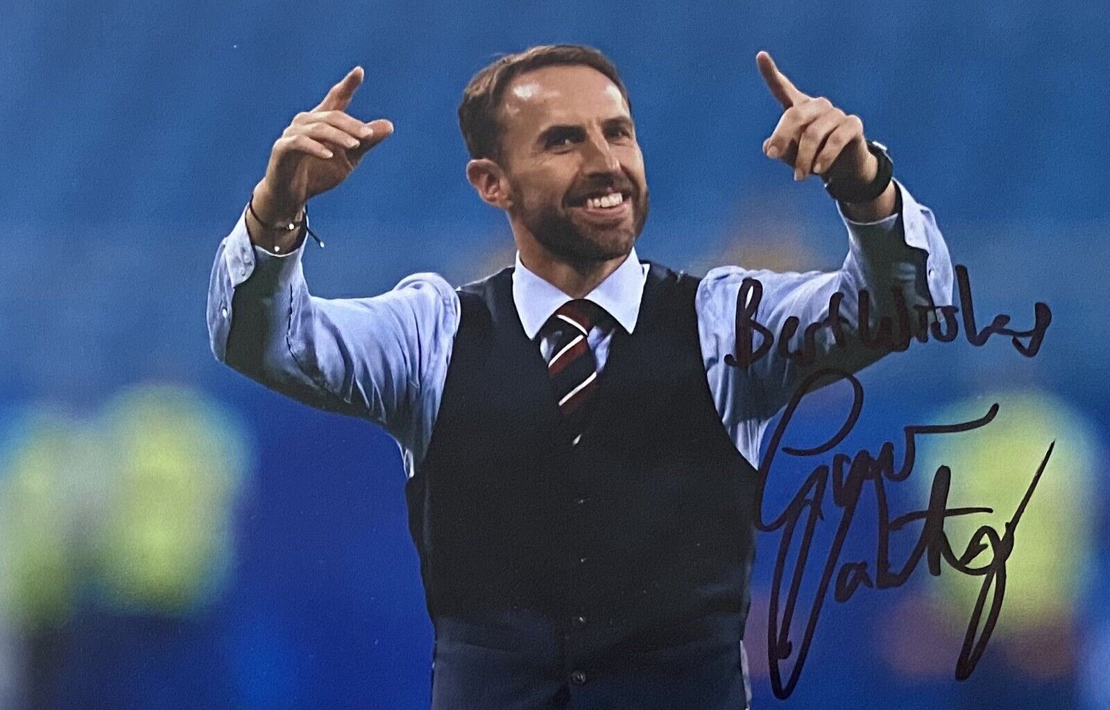 Gareth Southgate Genuine Hand Signed England 6X4 Photo Poster painting