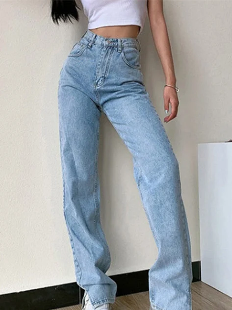 Women plus size clothing Women's slit Pockets Jeans-Nordswear