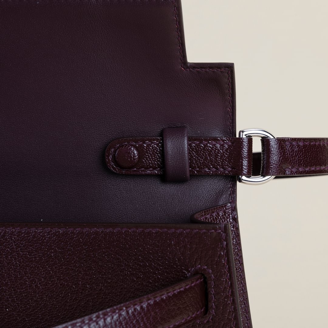 Kelly Elan Chevre 0G Rouge sellier PHW