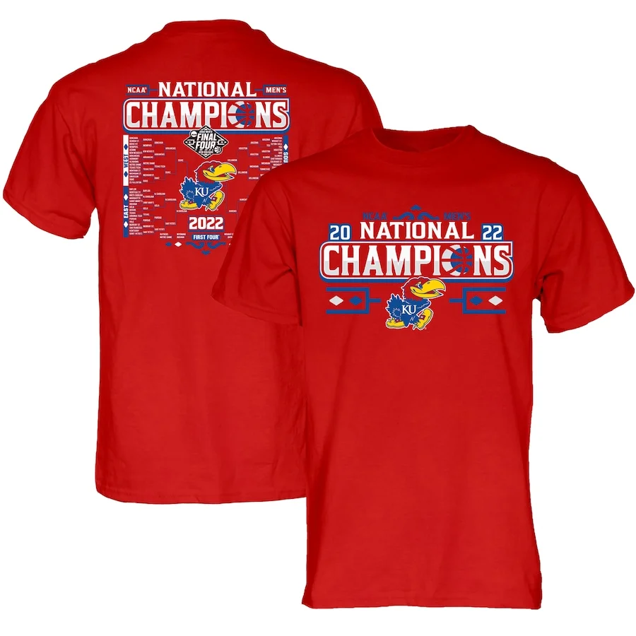 Kansas Jayhawks gear: 2022 NCAA Tournament champions T-shirts
