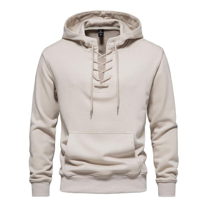 Men's Solid Cotton Loose Fit Hoodie