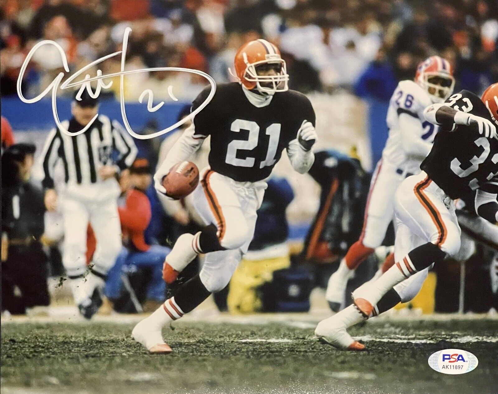 Eric Metcalf Signed Autographed Cleveland Browns 8x10 Photo Poster painting Psa/Dna