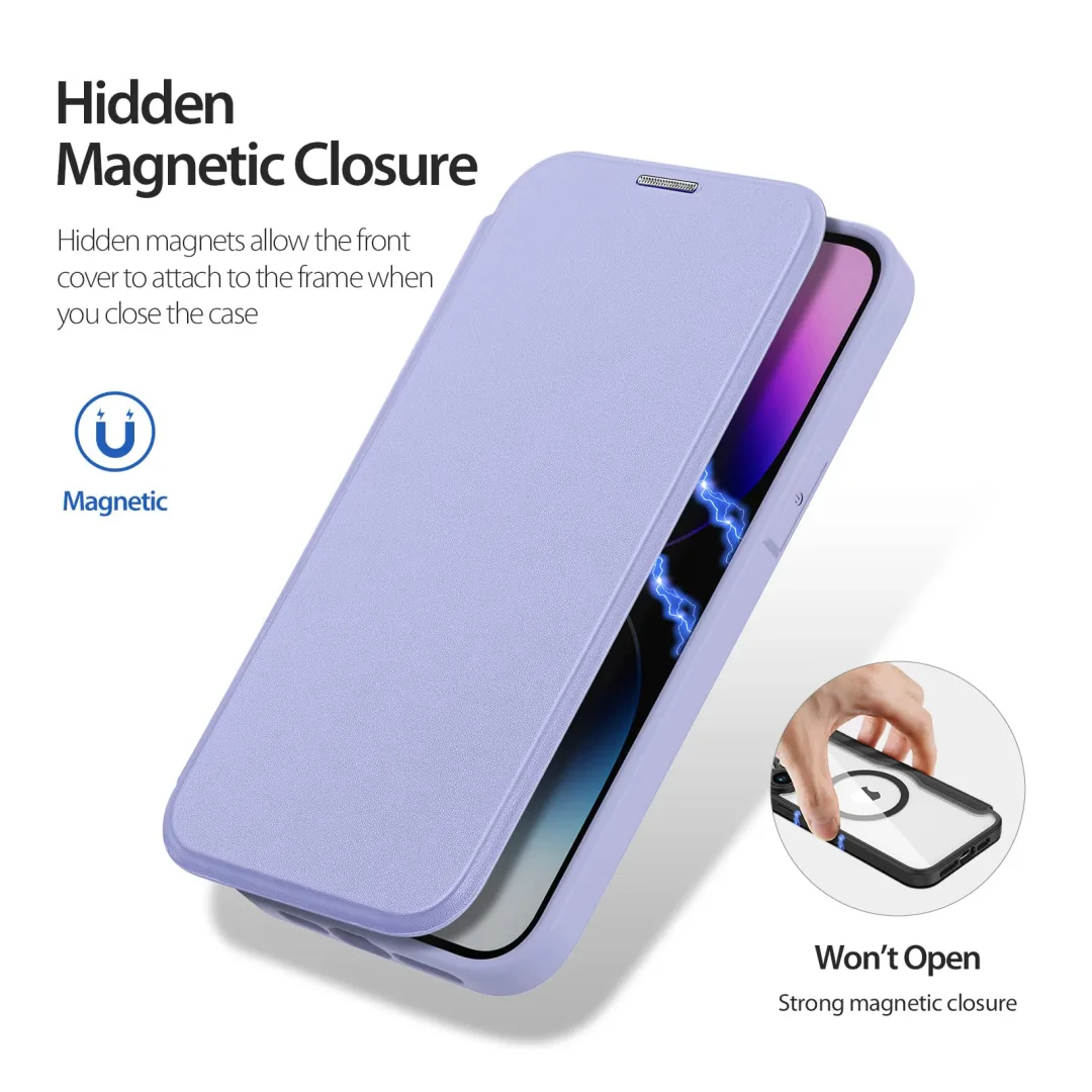 Applicable To iPhone 13/14 Series Strong Magnetic Flip Card Case