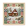 Stamped Cross Cross cross stitch kit for Adults Winter Cabin Scene 11CT tapestrymarket