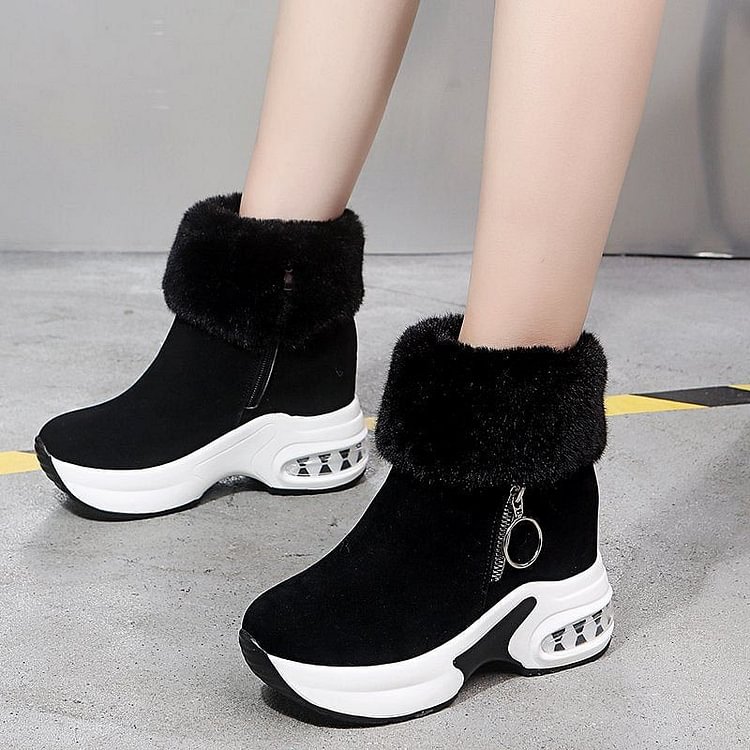 Winter warm thick soled snow boots