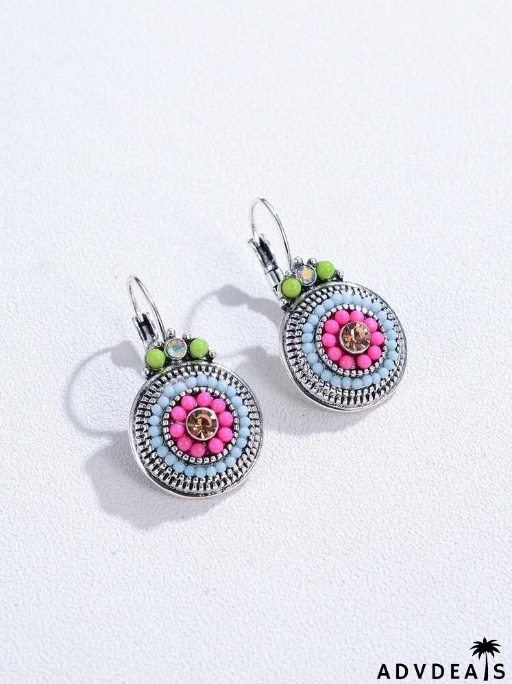 Bead Round Design Earrings