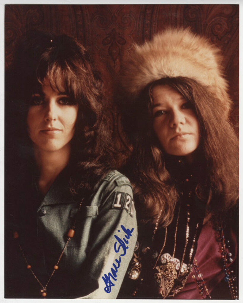 GRACE SLICK & JANIS JOPLIN Signed Photo Poster paintinggraph - Singers / 1960s - preprint