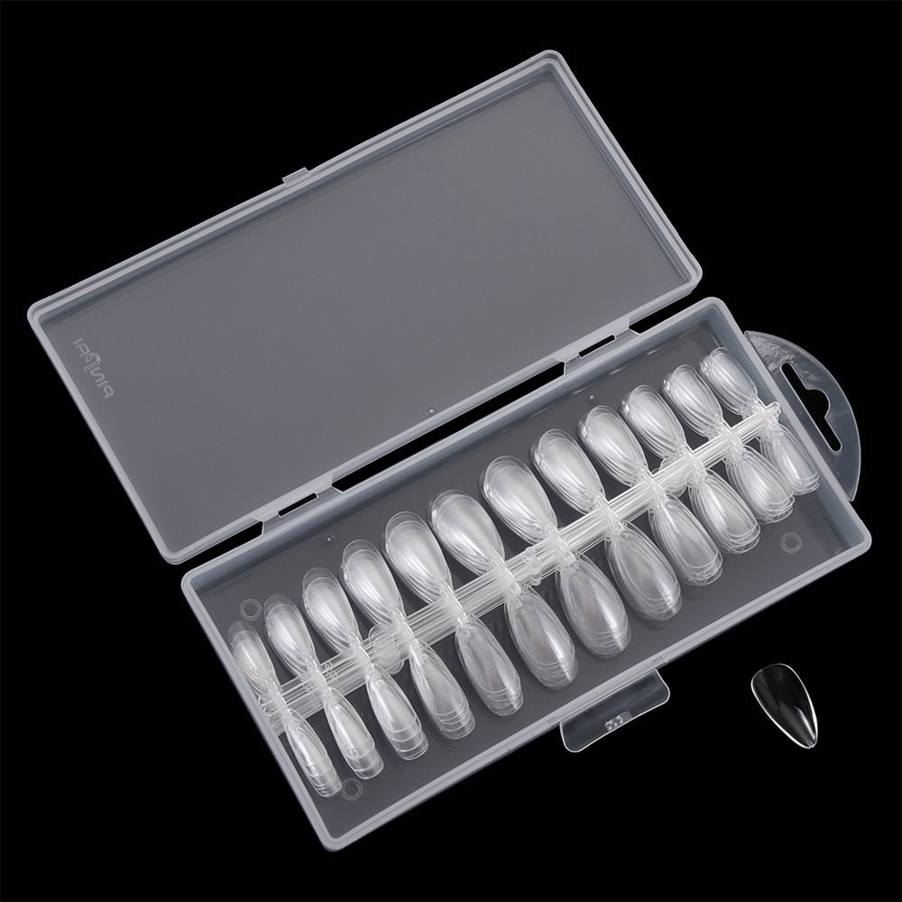 UV Gel Nails Extension System Full Cover Sculpted Clear Stiletto Coffin False Nail Tips 240pcs/bag Whosale
