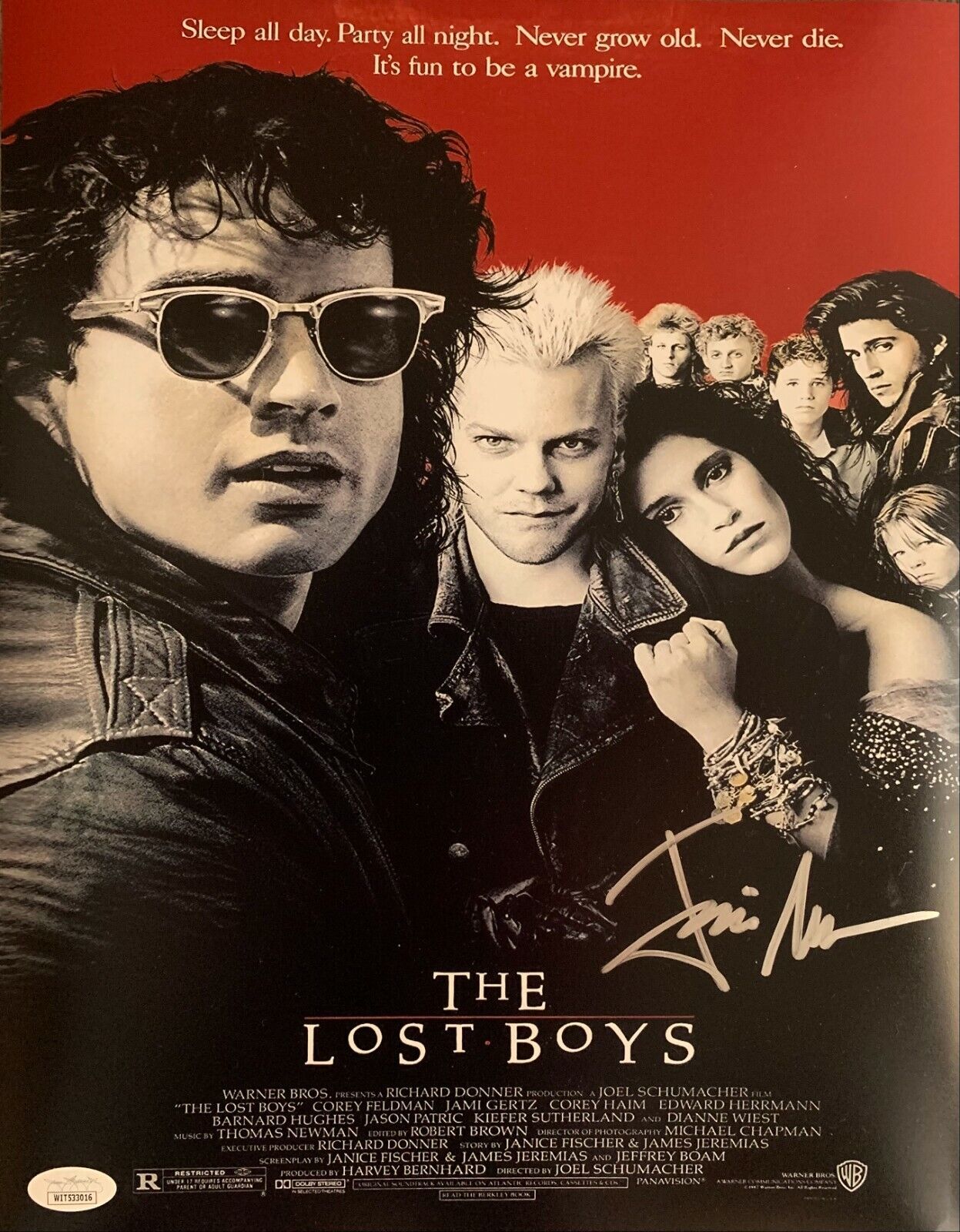 Jamison Newlander autographed signed 11x14 Photo Poster painting JSA COA Lost Boys Alan