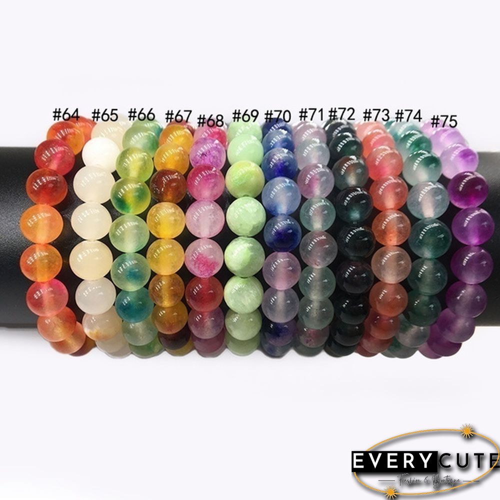 Natural Gemstone Round Beads 8mm Bracelets Apatite / Agate /amethyst /watermelon /Rose Quartz /Morgan Stone/malachite/Tiger Eye Fashion Bracelet 75 Styles