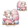 Acrylic Special Shape Easter Sheep 5D DIY Diamond Painting Desktop Ornaments (A)
