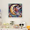 Colorful Butterfly Fairy And Moon-11CT Stamped Cross Stitch 45*45cm(glass painting cross stitch)