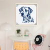 Blue And White Porcelain Dog-11CT Stamped Cross Stitch 40*40cm