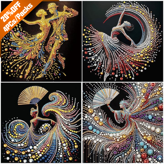Elegant Dancing Woman - Special Shaped Drill Diamond Painting - 30*30CM(Canvas)
