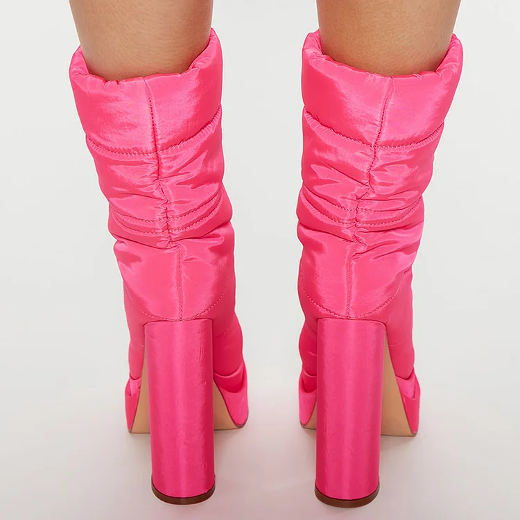 Pink clearance calf boots