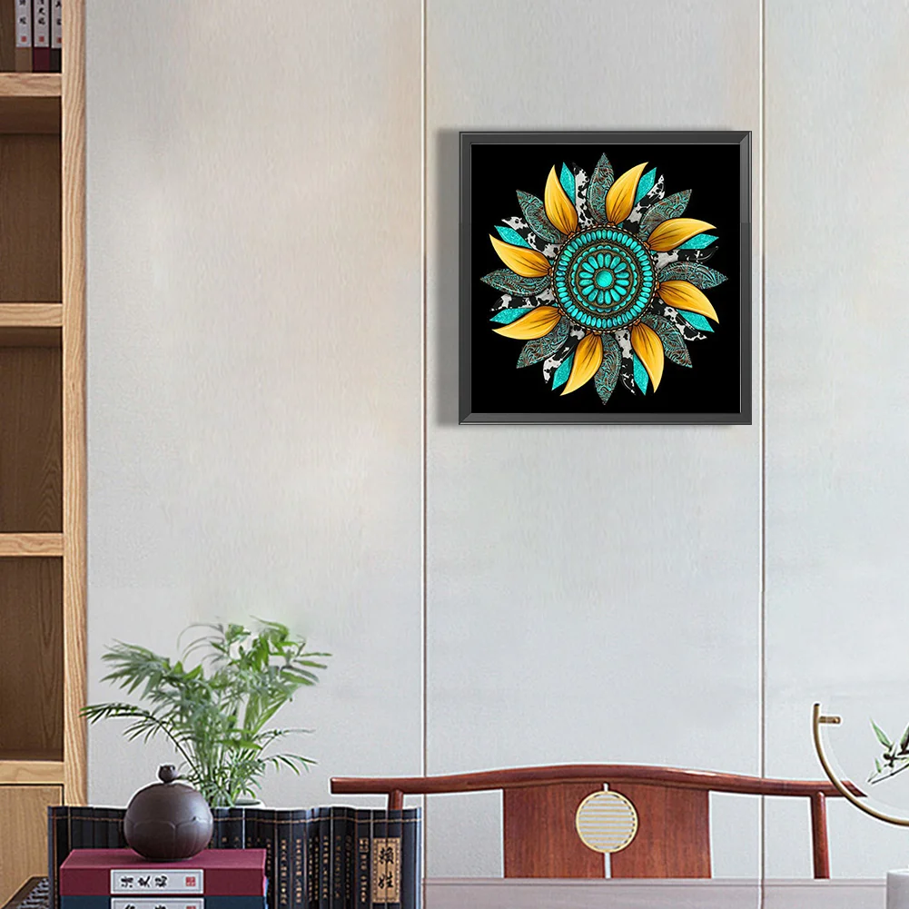 Full Round Diamond Painting 30*30cm - Artistic Sunflower