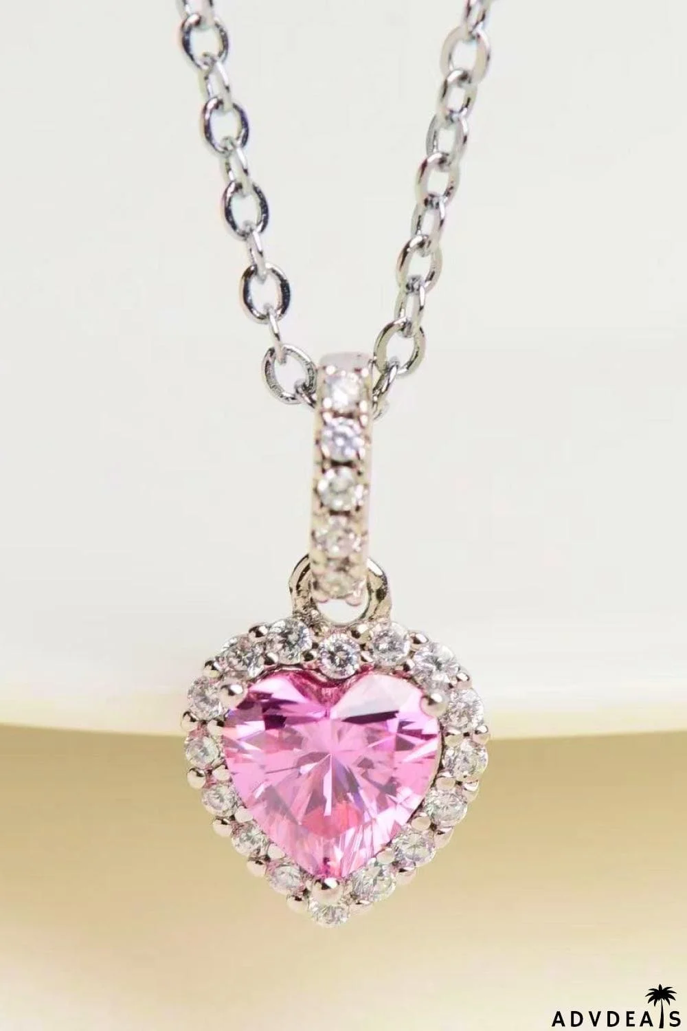 1 Carat Moissanite Heart Pendant Necklace