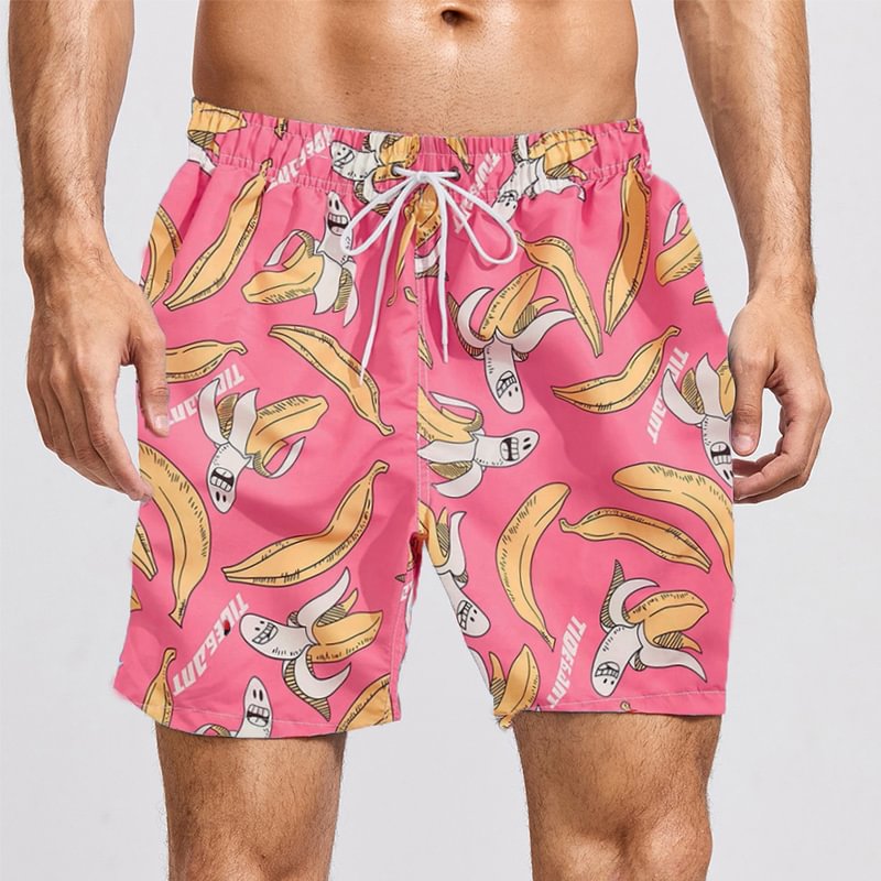 Pink Banana Holiday Beach Shorts、、URBENIE