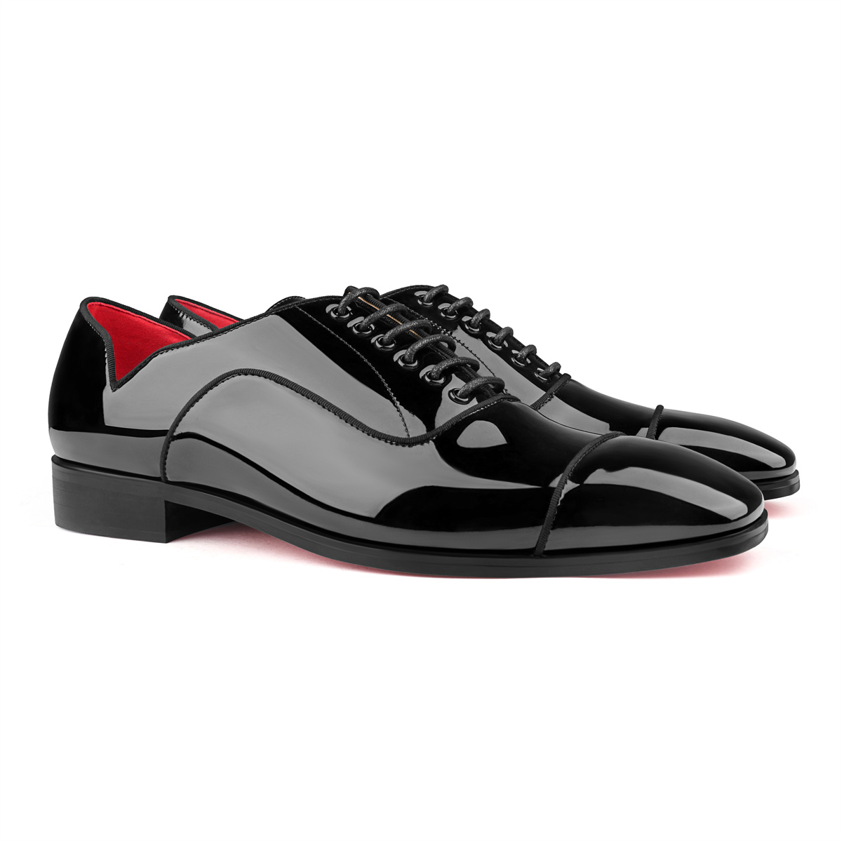 Merumote Gentleman's Oxford Red bottom Shoes V Sharped Party Wedding Banquet Shoes-MERUMOTE