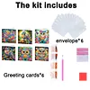 6pcs Diamond Painting Birds and Owls Greeting Card Kits with Envelopes for Family Friend Gifts