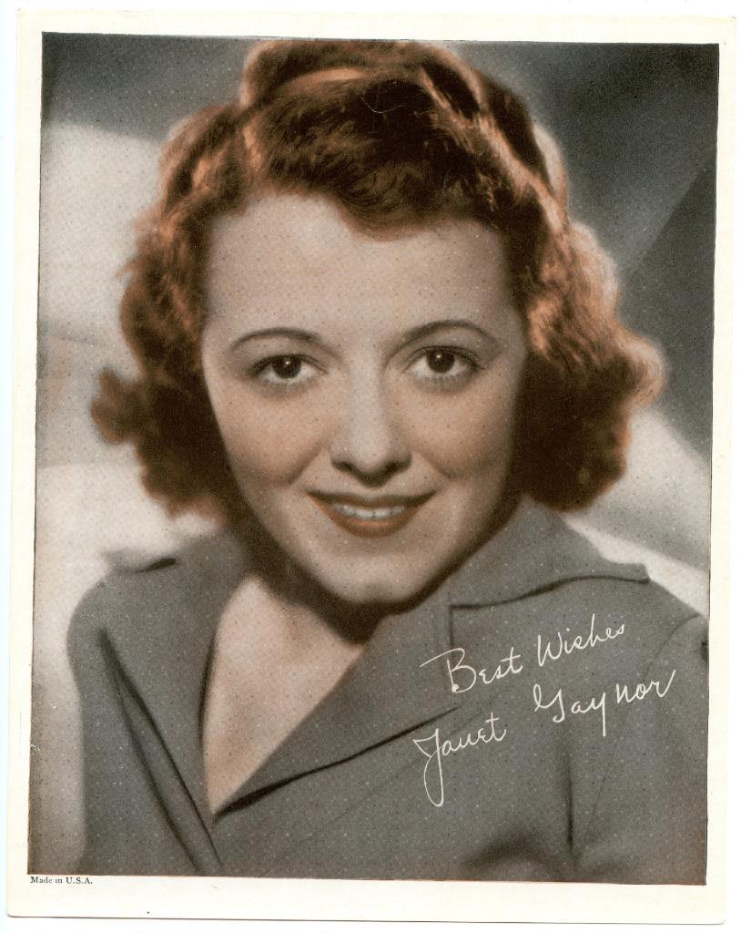 1932 Promo Photo Poster painting JANET GAYNOR First Best Actress Oscar Color Movie Studio Promo