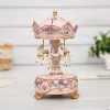 European retro double-layered carousel music box 
