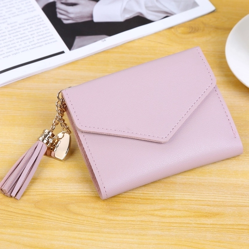 Women’s Solid Color Pu Leather Magnetic Buckle Wallets