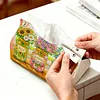 (24cm)Diamond Art Tissue Box DIY PU Napkin Cover for Home(best grandma ever)