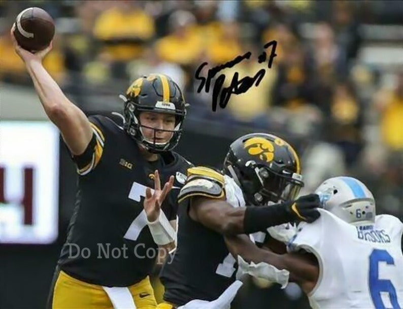 Spencer Petras Signed Photo Poster painting 8X10 rp Autographed Iowa Hawkeyes