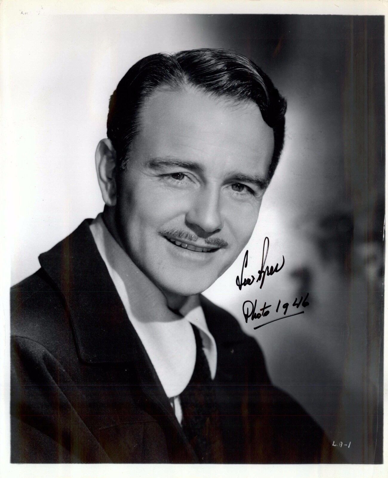 LEW AYERS 8X10 (DECEASED) SIGNED JSA AUTHENTICATED COA #N38679