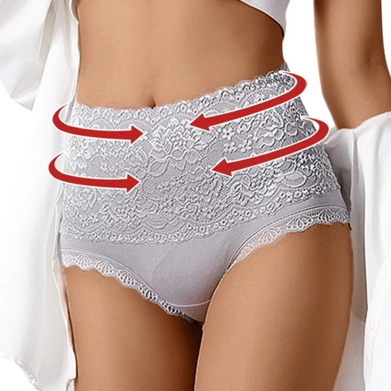 Billionm Puimentiua High Waist Women's Panties Lace Shapewear Seamless Body Shaper Slimming Panties Control Panties Tummy Control Panties