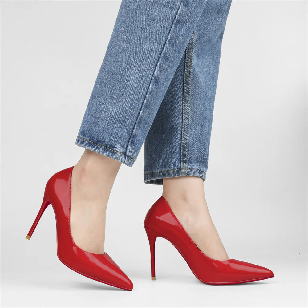 100mm High Heels Party Daily Pumps Red Soles Shoes-vocosishoes