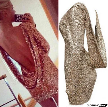Fashion Backless Sequined Dresses