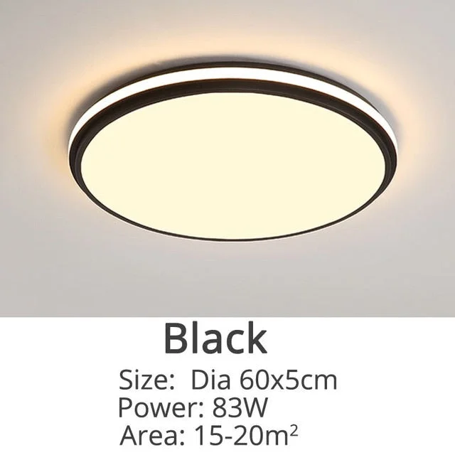 New Modern LED Ceiling Lamps For Living Room Remote Control Dimming For Dining Room Bedroom White And Black Lighting Lights