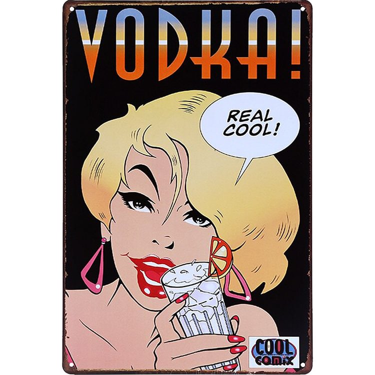Pin Up Girl - Metal Sign - 7.9x11.8in